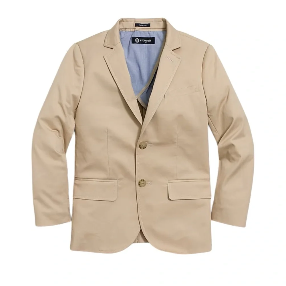 J.Crew Crewcuts Boys’ Thompson Suit Jacket in Flex Chino Sandy Dune